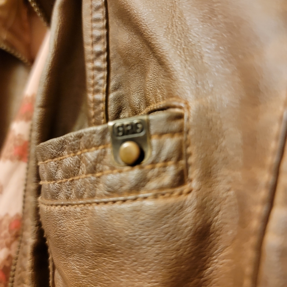 GARAGE Brand Leather Jacket, Size S,